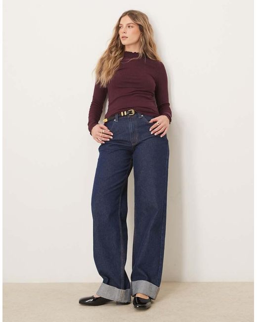 Jdy Purple Lettuce Edge Top