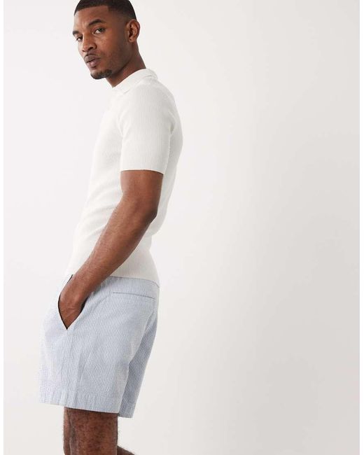 Abercrombie & Fitch White 6 Inch Pull On Shorts for men