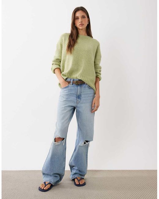 Cotton On Green Luxe Crew Neck Sweater