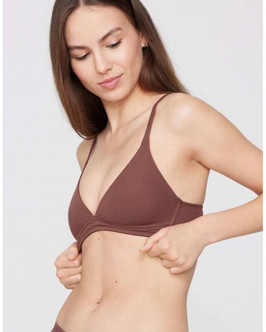 Tezenis Brown Lisbon Cotton Triangle Bra