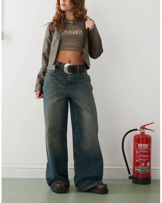 Collusion Blue X003 Wide Leg Jeans for men