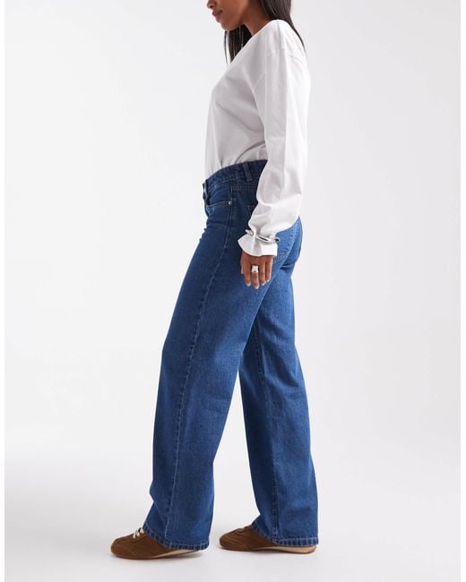 Vero Moda Blue Kirsa Mid Rise Straight Leg Jeans