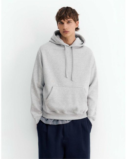 Pull&Bear Basic kapuzenpullover in Gray für Herren