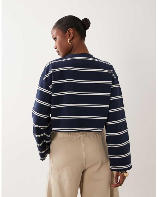 The Frolic Blue Exclusive Cotton Rich Long Sleeve Button Down Top
