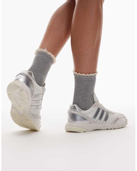 Adidas Originals Gray Adios Og Trainers for men
