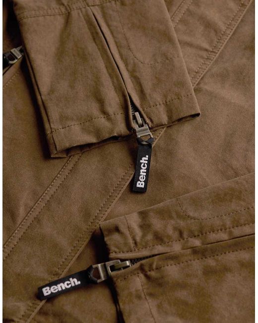 Bench x Superdry & Co Brown High Neck Peached Jacket