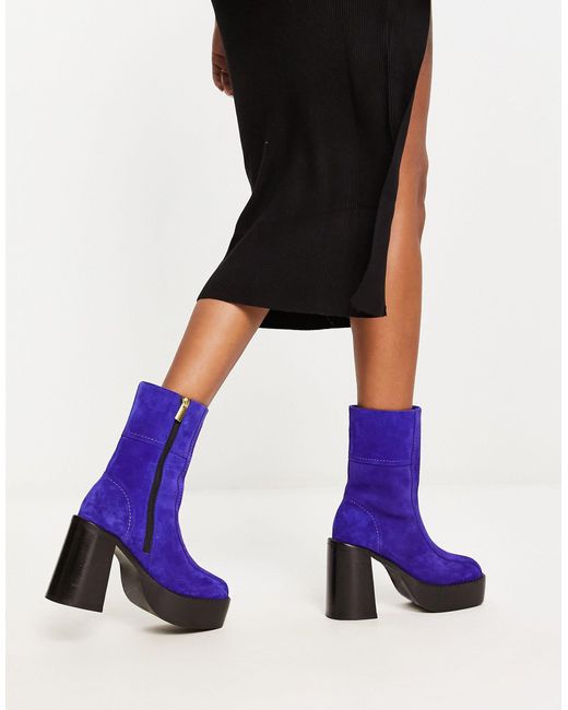 asos green platform boots
