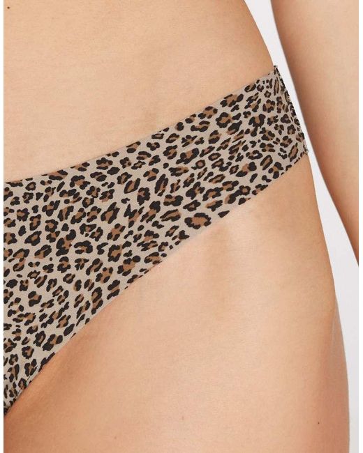 Tezenis Brown Laser-Cut Microfibre Brazilian Briefs