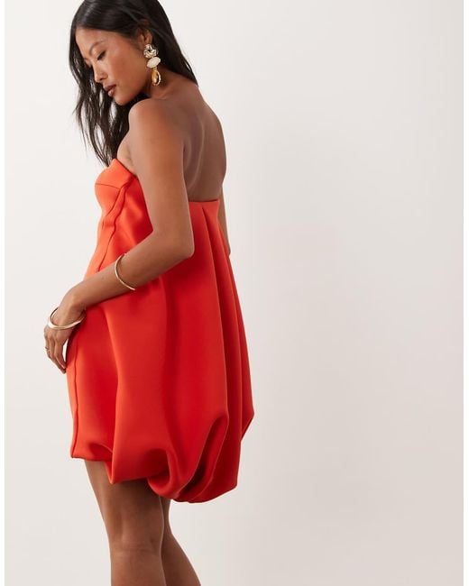 ASOS Red Asos Design Petite Bubble Mini Dress