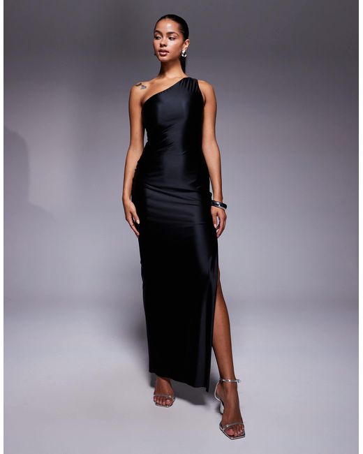 Oh Polly Blue Sheril Scarf Neck Maxi Dress