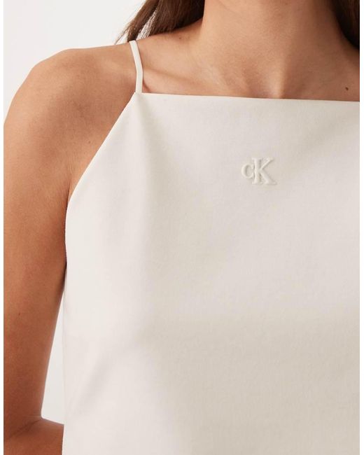 Calvin Klein White Monogram Cami