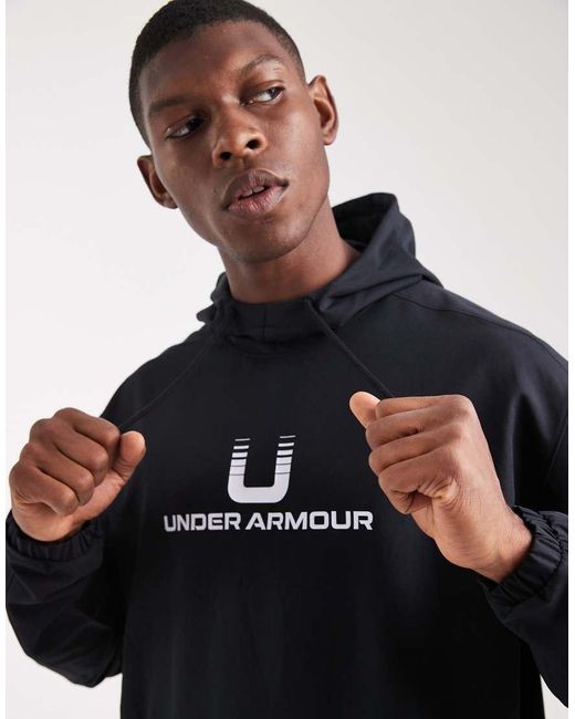 Under Armour Blue Unstoppable Woven Hoodie for men