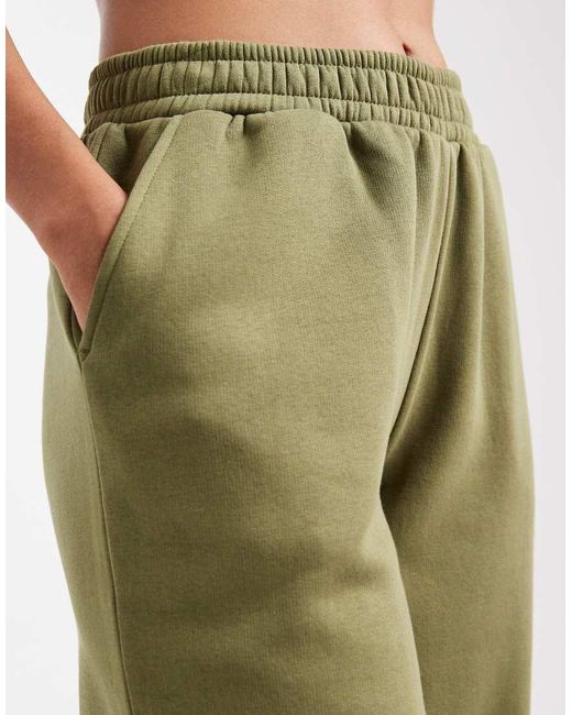 ASOS Green Wide Leg Brushback Jogger