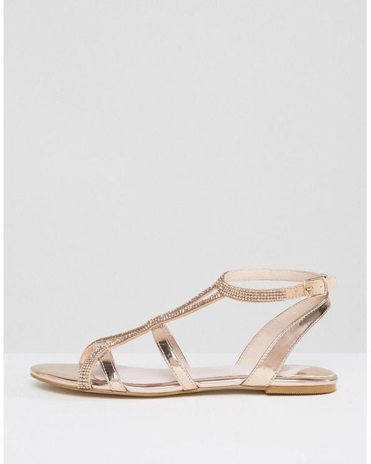 buy rose gold sandals flats for women 7897081