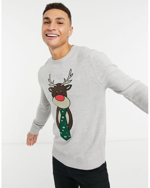 brave soul reindeer christmas jumper