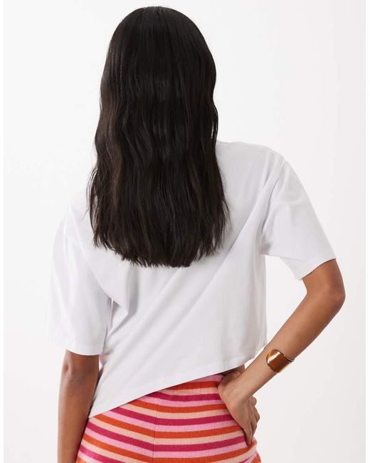 ASOS White Short Sleeve T-shirt With Asymmetric Hem