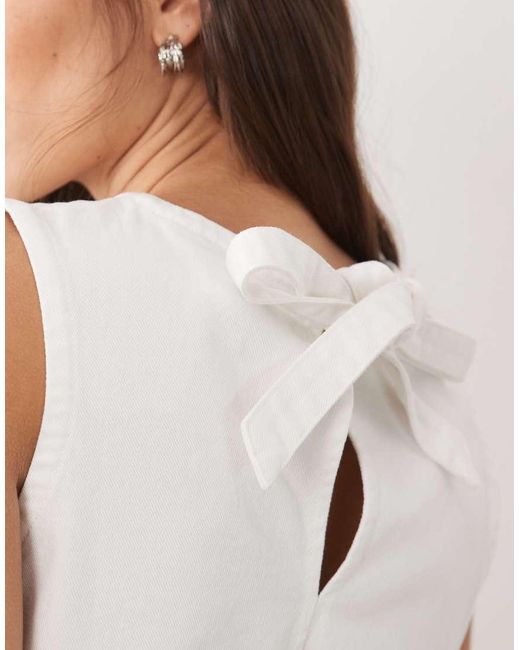 Threadbare White Denim Sleeveless Top