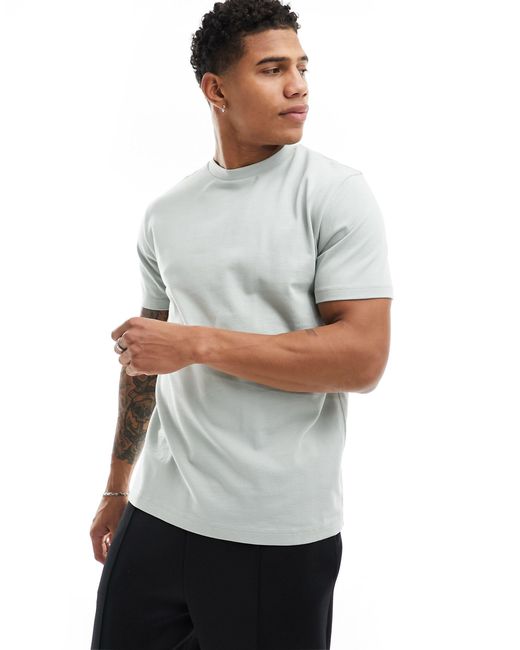 T-shirt épais 240 gsm - clair ASOS pour homme en coloris White