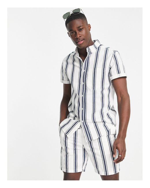 ASOS Coord Slim Shorts in White for Men Lyst