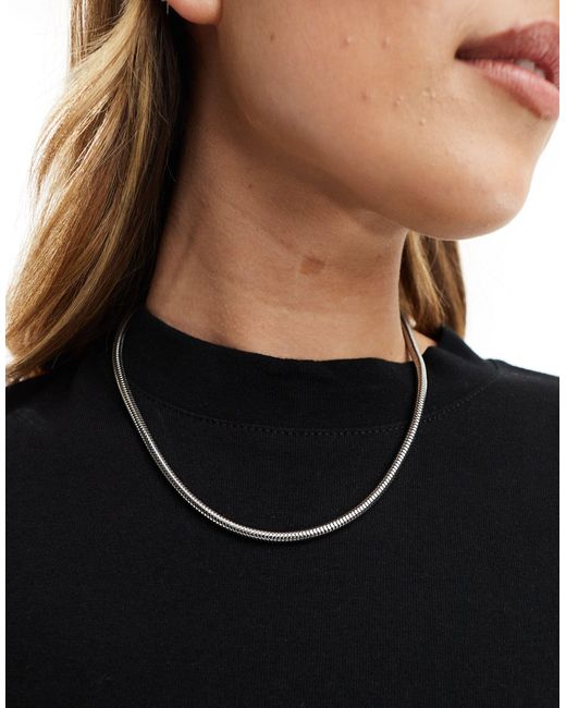 Weekday Black Snake Chain Necklace