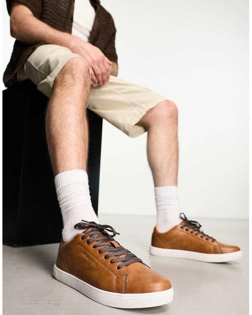 Jack & Jones White Faux Leather Trainer for men