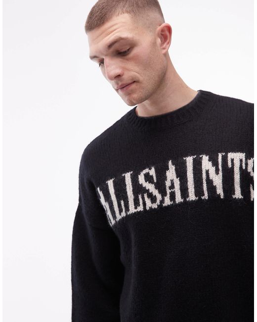 AllSaints – strickpullover in Black für Herren