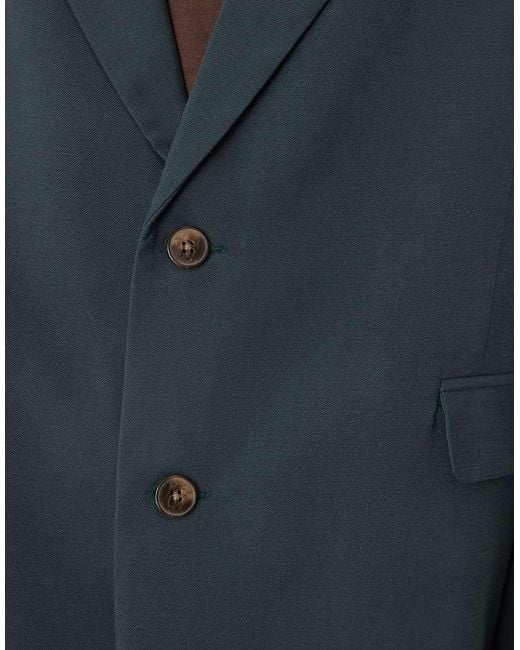 Chaqueta De Traje Azul Extragrande Y Holgada De -Negro ASOS de hombre de color Blue