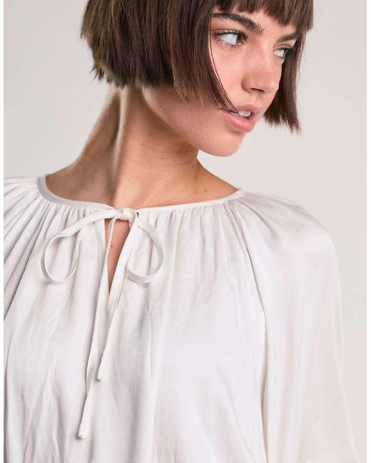 Glamorous Blue Ruffle Blouse