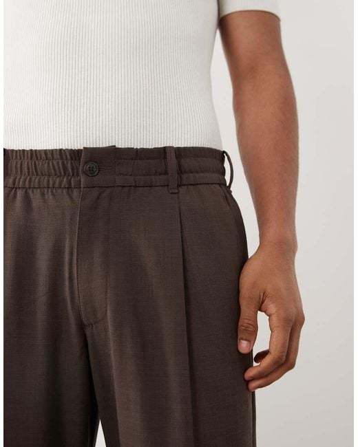 Abercrombie & Fitch White Straight Leg Tailored Trouser for men