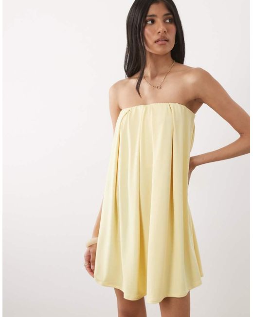 ASOS Natural Bandeau Mini Dress