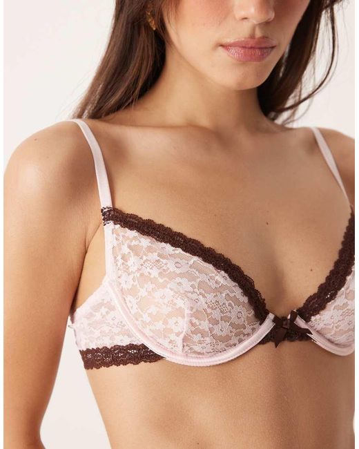 For Love & Lemons Natural Pamela Underwire Bra Co-ord