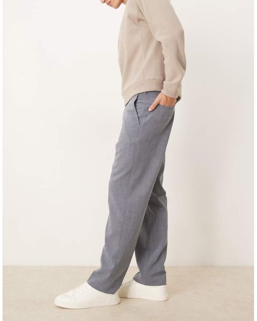 Abercrombie & Fitch Gray Relaxed Straight Leg Trousers for men