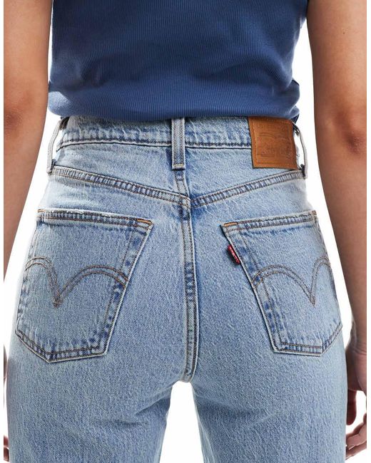Levi's Blue Ribcage Straight Ankle Jeans