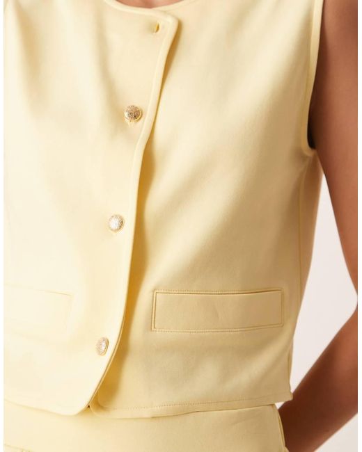 ASOS Natural Interlock Waistcoat