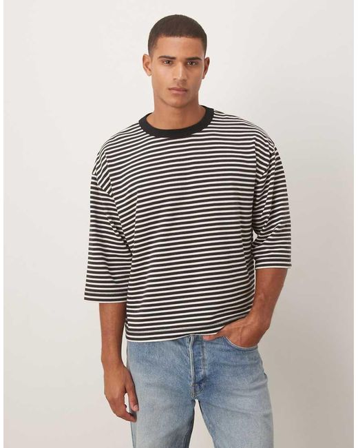 ASOS Multicolor Heavyweight Boxy Oversized Half Sleeve T-shirt for men