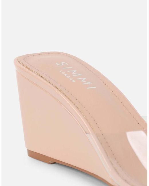 SIMMI Natural Iris Wedge Mules