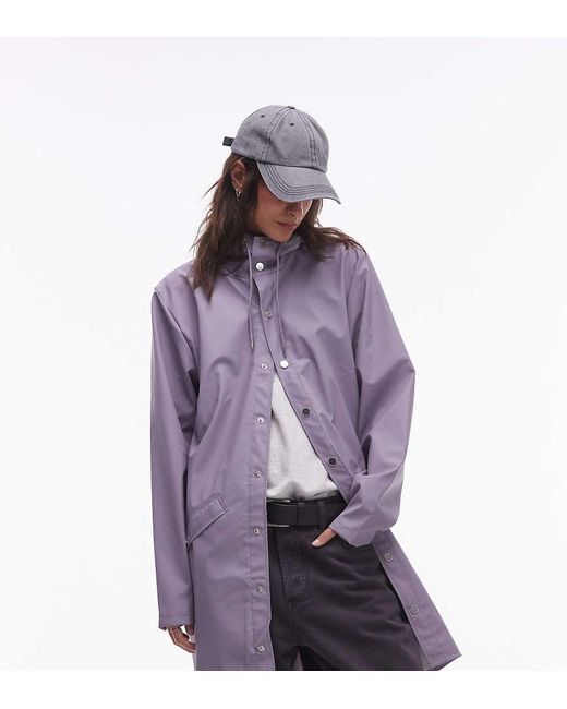 Rains Purple 12020 Waterproof Long Jacket