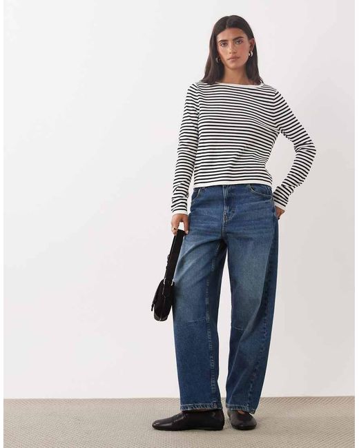 Mango Blue Lightweight Knit Top