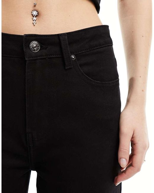 ONLY Black Emily High Waist Straight Leg Ankle Jean