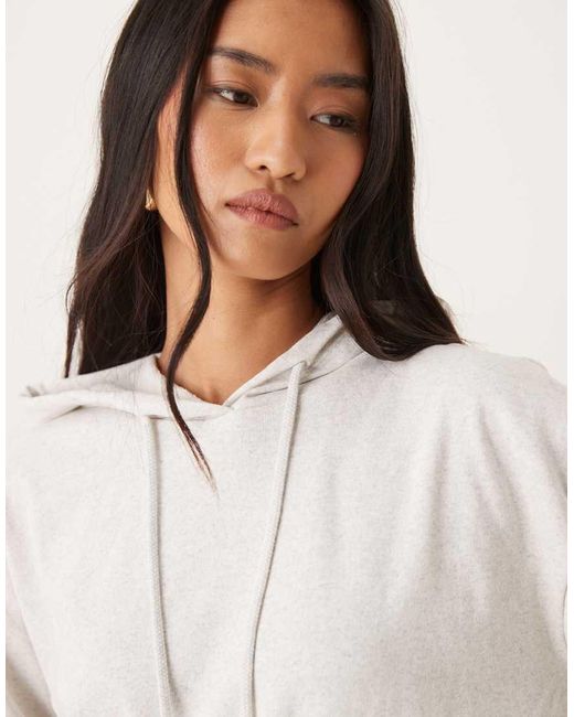 Jdy White Jersey Sweat Hoodie Co-ord