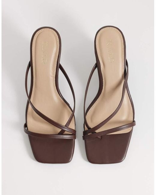 Raid Brown Darby Wedge Sandals