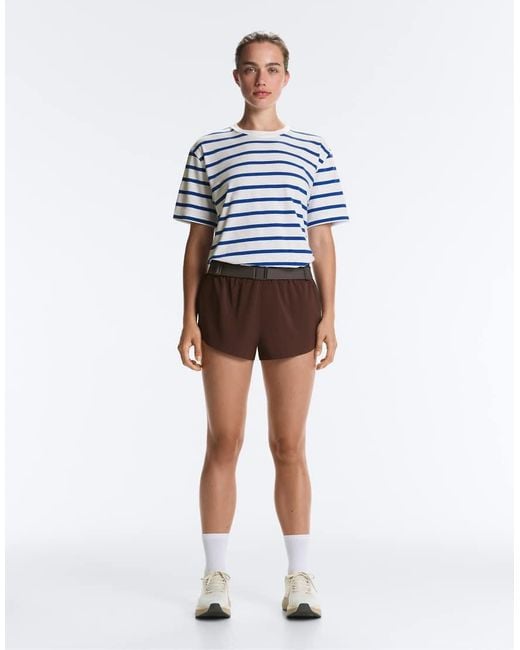Oysho Brown 6cm Low-rise Technical Shorts