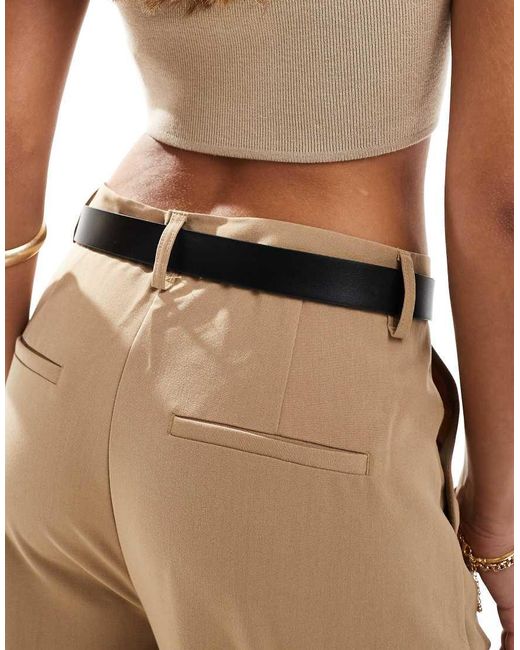 Pieces Brown Leather Look Belt