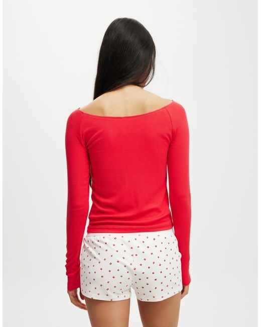 Cotton On Red Peached Jersey Boyshort
