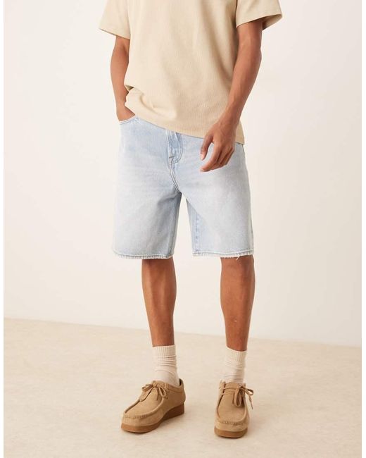 Abercrombie & Fitch Natural baggy Denim Shorts for men