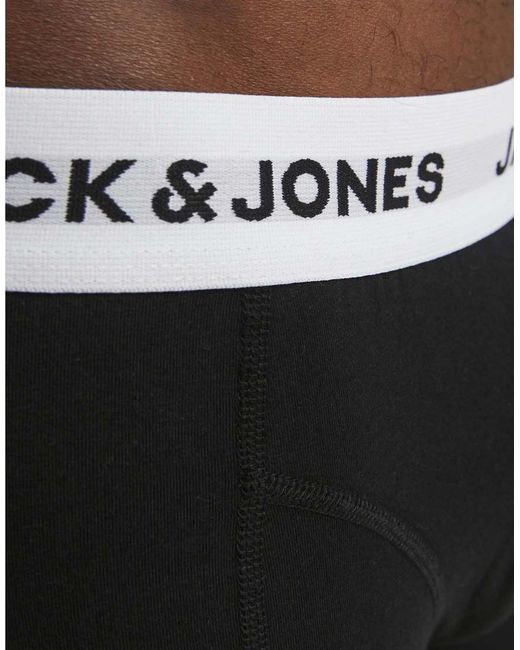 Jack & Jones Black 5 Pack Trunks for men