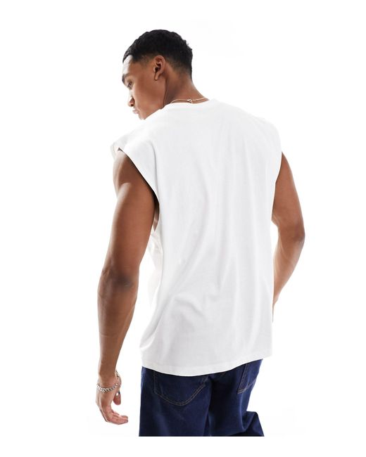 ASOS White Oversized Singlet for men
