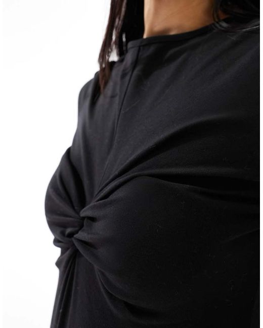 New Look Black Long Sleeve Twist Detail Body