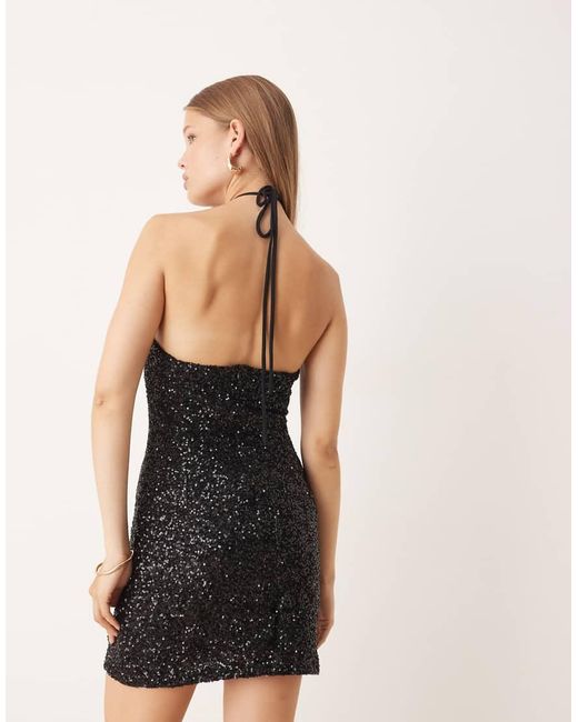 Collective The Label Black Halterneck Mini Dress