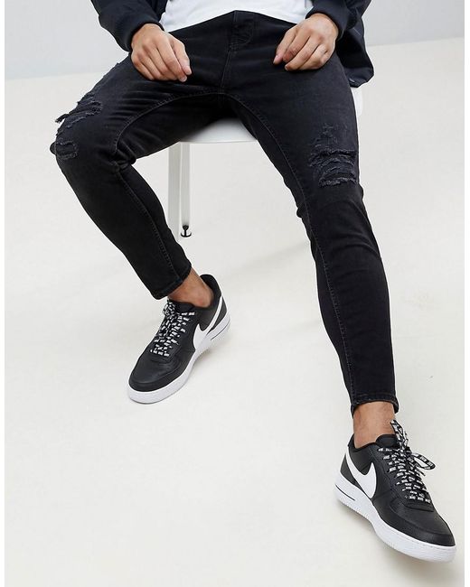 Pull\u0026Bear Denim Ripped Jeans In Carrot 